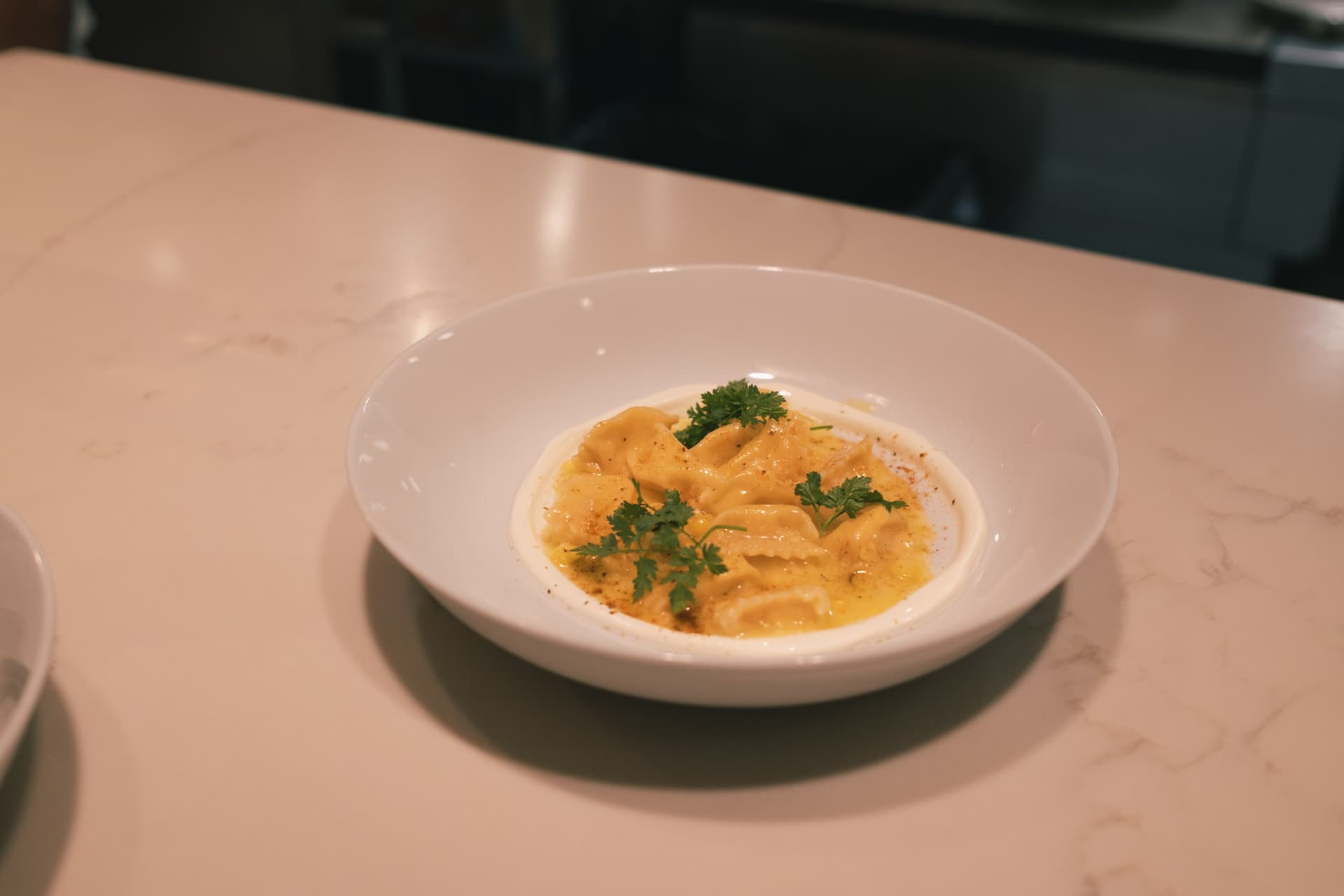 Cento的甜玉米義大利餃子